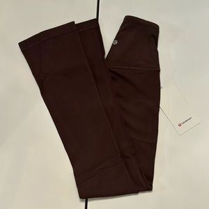 New Lululemon Rib Miniflare leggings Brown
